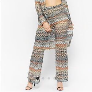 Forever 21 Beach pants missoni style zig zag